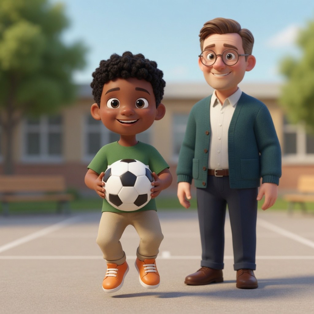 ¡Profe! ¿Hoy jugamos al fútbol? — Вчителько! Сьогодні граємо у футбол?