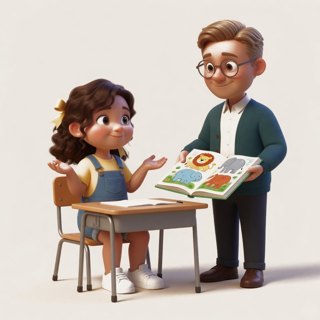 Profe, no tengo el libro. — Вчителько, у мене немає підручника.