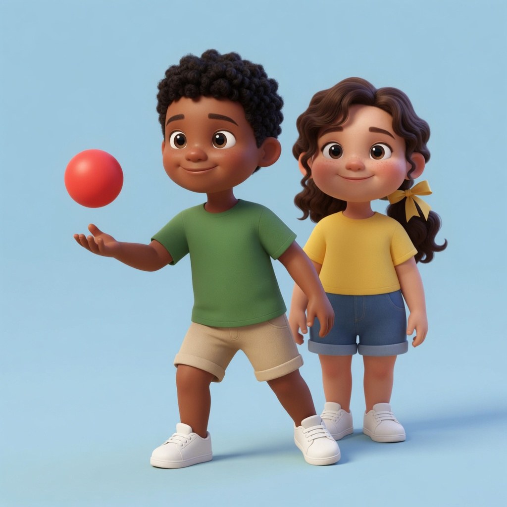 Lanza la pelota. — Кинь м’яч.