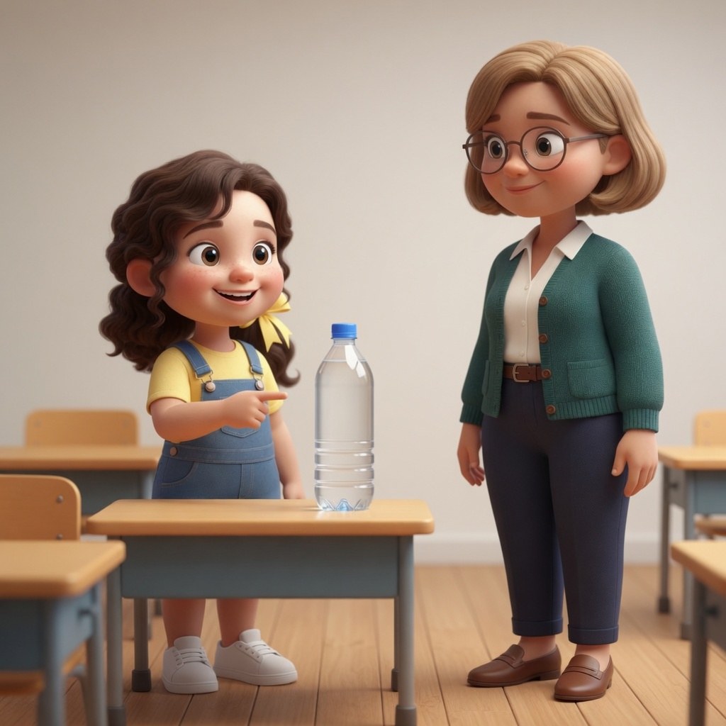 Profe, ¿puedo beber agua? — Учительница, можно попить воды?