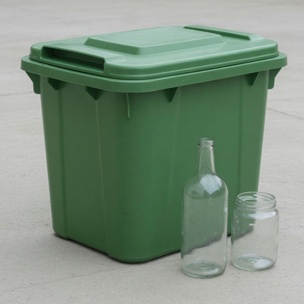 el contenedor verde — зелений бак: скло