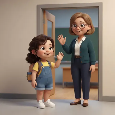 ¡Adiós, profe! ¡Hasta mañana! — До побачення, вчителько! До завтра!